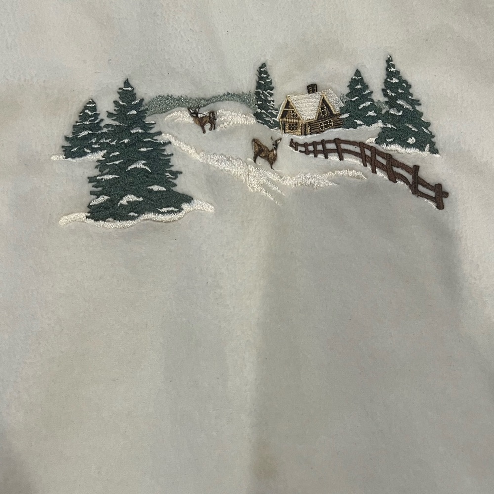 Vintage Christmas Winter Fleece Crewneck Sweater Size‎ Medium - Picture 2 of 3